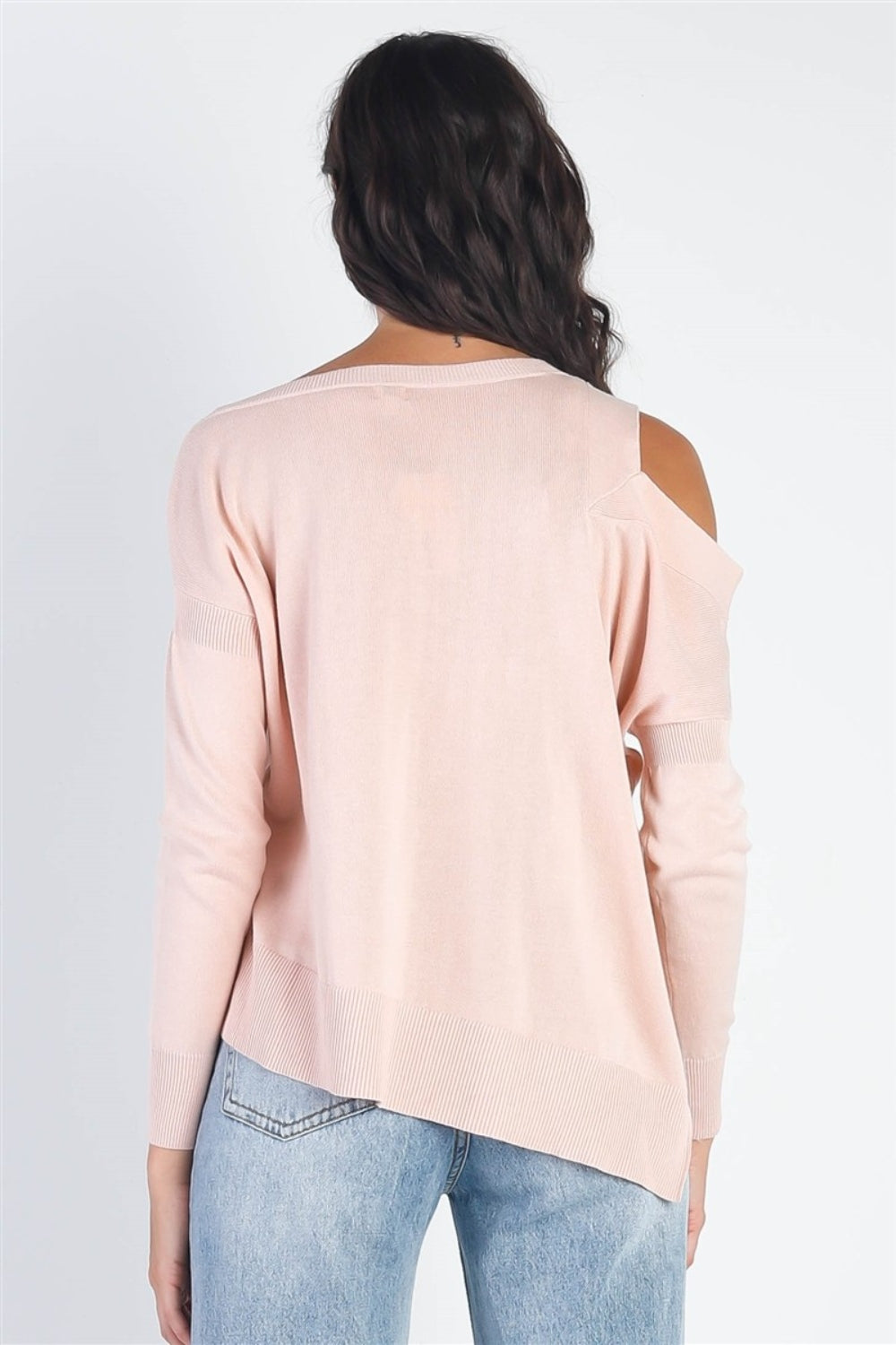 UNIQ Cold Shoulder Long Sleeve Knit Top